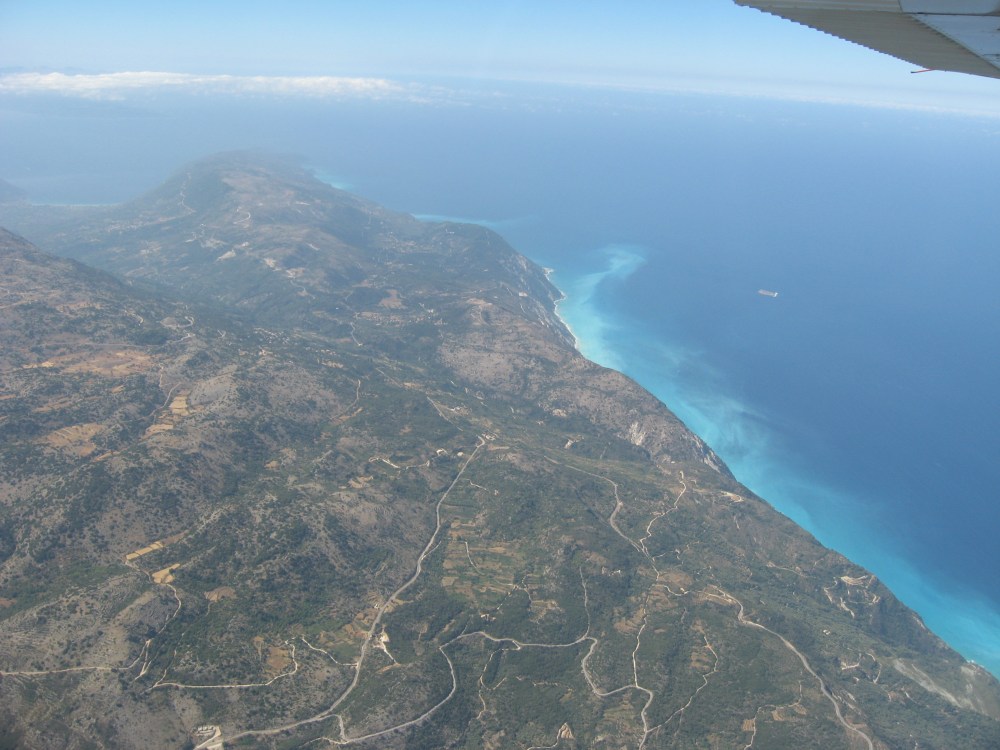The Albanian coast and Adriatic Sea
