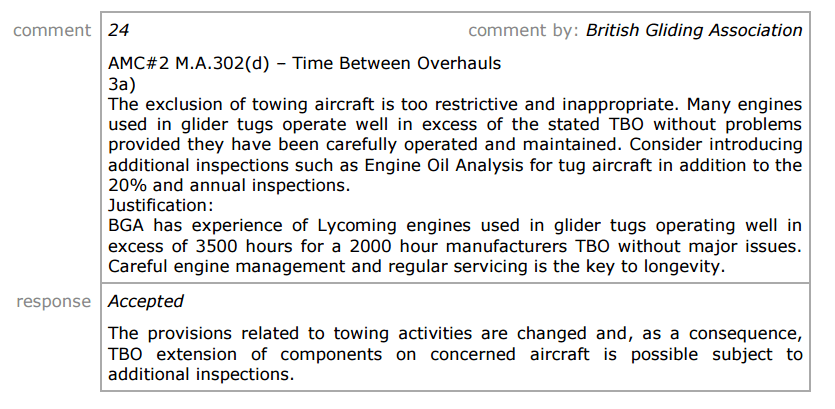 NPA Comment Approved